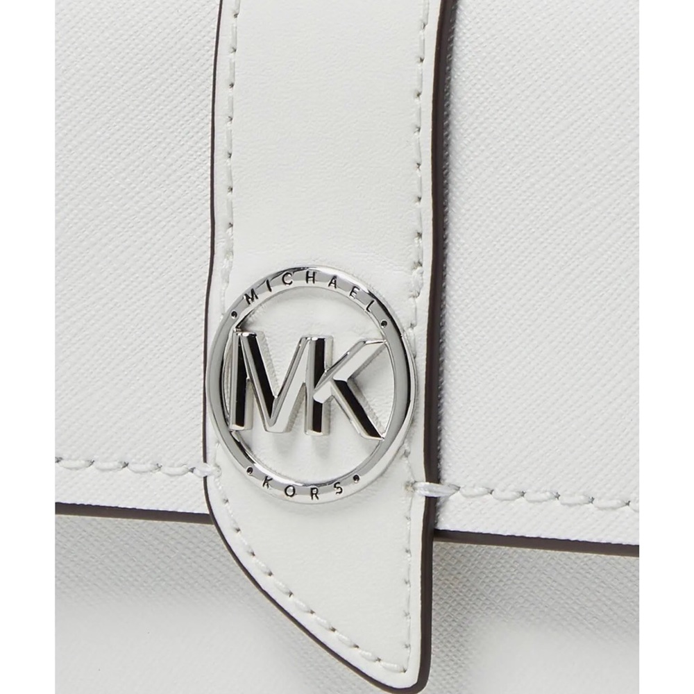 MICHAEL KORS SAFFIANO LEATHER CROSS BUDDY BAGE - Picture 2 of 9